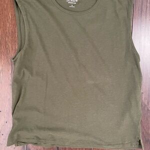 J. Crew Women's Olive Green Sleeveless Top